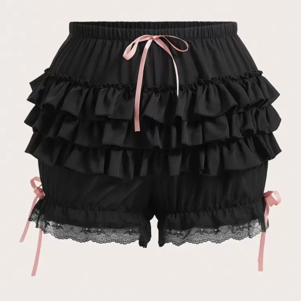 Black boomers with pink bows True